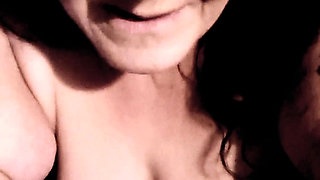 What's This Naked Whore Doing? Paddling Her Tits with a Wooden Spoon and Masterbated and Cums to the Fucking Moon