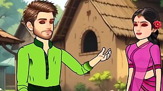 Busty Indian Girl Secret Affair - Cartoon Blowjob to Big Dick Boyfriend