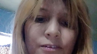 Hot blonde masturbates