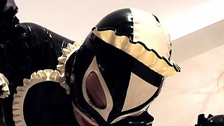 Extreme fetish latex play