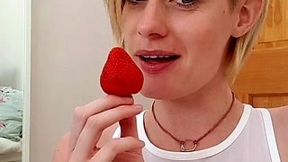 Skinny Blonde Teen Anal amp Vaginal Toys DP