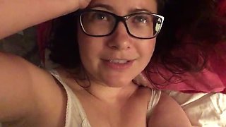 BBW Aussie Slut Rambles Dirty in Glasses - Big Jiggly Tits & Nerdy Talk