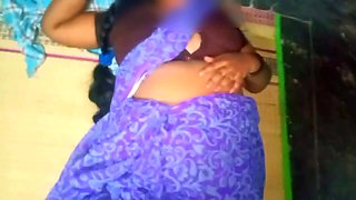 Desi Sary Aunty Big Boobs Pressing in Man