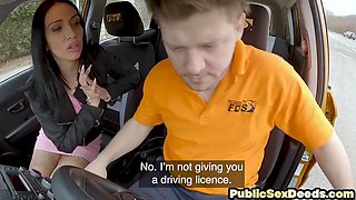 Stunning learner pounded by instructor