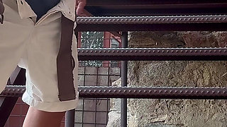 Accidental Outdoor Sex - We Cum Very Fast at the Same Time, Risky Homemade Sex