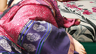Aunty caught the nephew and left it with panty and had a lot of fun in Bhojpuri style