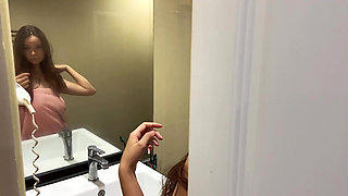 Stepbrother Looked on Stepsister in the Shower Until She Let Him Fuck Her