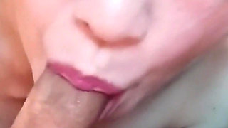 Cum Swallowing Lovely Perverted Mature Woman Blowjob