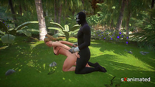 Hot blonde fucks her guide on her vacation PART 2