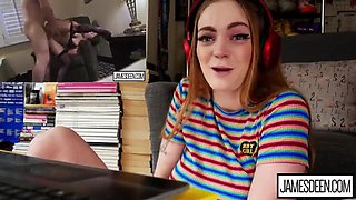 Carly Rae Summers Reacts to James Deen Fucking Abbie Maley Rough - Squirting & Eye-Rolling Orgasm