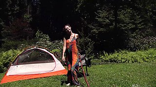 Naughty bimbo kinky masturbation outdoor