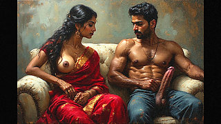 Hot bhabhi in red saree fucked by milkman as calls him inside to take milk she takes his dick inside her pussy