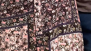 Pervert Old Man Rubs Student's Pussy in the City Bus