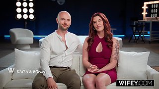 Plump Buxom Redhead MILF Kayla Summers Gets DVP-ed By 2 Guys On Stage In Front Of Her Cuckold Hubby