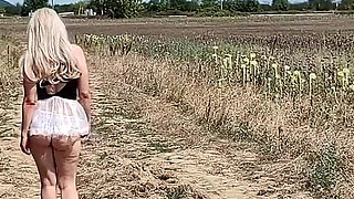 Slave Tih Undresses on the Country Road