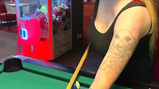 Big-Tittied Baddie Got Picked Up And Fucked At The Pub's WC