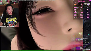 Live Hentai Game Goon Stream Playing Umemaro 3D Mari's Sexual Tendencies Masturbating to Hentai