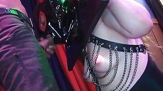 Big ass masked German slut sucks dick after BDSM action