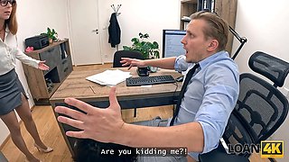 Loan4k. hidden sex inbetween promiscuous chief and her wild manager on the office table