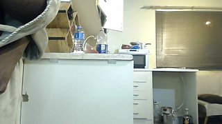 Ebony BBW Masturbating While Doing Home Chores