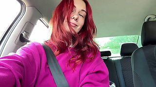 Eclipse Karma shows off her flashing tits while exploring the edge of the world