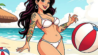 Sexy Tattoo Art Bikini Babes