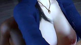 Beauty Receptionist Get Threesome with Boss and Partner ( Part 02) - 3D Animation V499