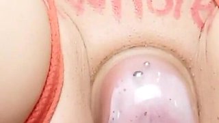 First Anal with Fuck Machine Super Hight Speed and Pumping Pussy