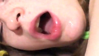 Daddy Seduces His Petite Cute Stepdaughter in Green Pajamas (part 2)