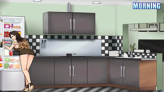 House Chores - 0.12.1 Part 33 My Horny Stepaunt Sex in the Kitchen by Loveskysan