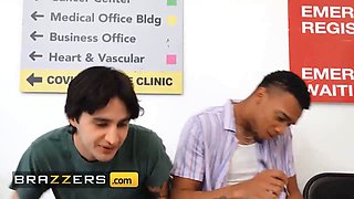 Lulu Chu double takes on mazee & alex at the same time & uses her mastery to take their semen out - brazzers