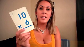 Nikki Brooks step mom spices up study time with flash cards with son taboo