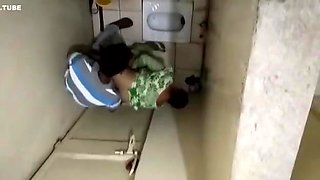 Desi Lovers Standing Sex In Toilet Caught On Cam