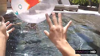 Wet Latina Cum Drain Invites Fat Dick Over For A Swim