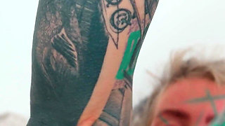 Heavily Tattooed Horny Girl Solo I Fuck Myself with a Big Toy