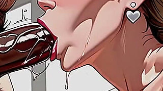 Blonde Mature Slurping Cock