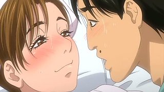 Busty hentai nurse gives head and gets fucked in missionary position