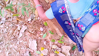 Desi Outdoor Fuck. Indian Bhabi Fucking Husbend's Brother Big Dick in Forest. Telugu Dirty Talks.