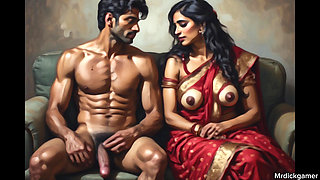 Indian village aunty fucking with her brother in law in terrace