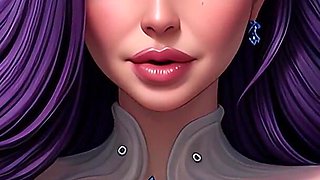 Crystal Frost Queens - Curvy Purple-haired Goddesses in a Frozen Cave