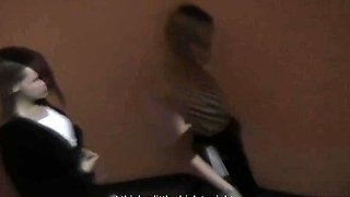 Karina And Lana Have Fun And Humiliate Stupid Slave