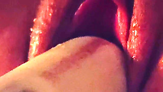 Left with the Hitachi Wand in My Pussy