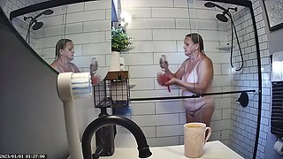 Found Hidden Cam Footage of My Mom Mrs. Joanne Tanner the Real Public Schoolteacher in the Shower on my Dad's Computer 7