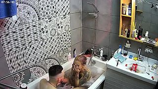 Sexy black amateur caught taking a shower on hidden cam