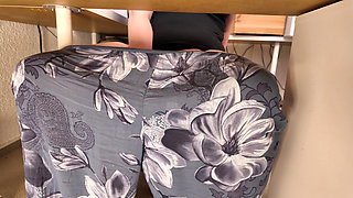 I got horny while working and put the dildo in my pussy. My work colleague watched me and then fucked me