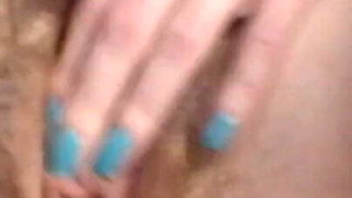 Playing with hairy pussy in pantyhose