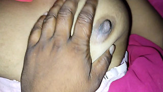 Sister-in-law drank milk and put it on the cock