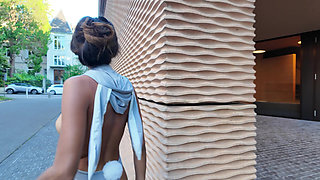 Exhibitionist Japanese Girl Flashes and Masturbates in Public