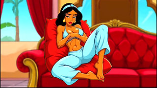 Princess Jasmine, Aladdin's Cuckolded Wife. Cartoon Parody
