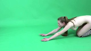 Anna Mostik shows gymnastics